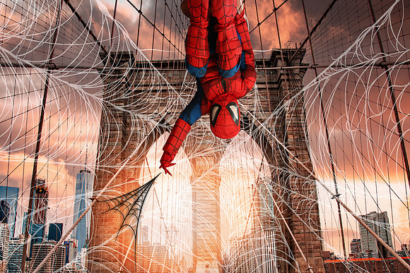 Supehero Bridge Web Digital Background